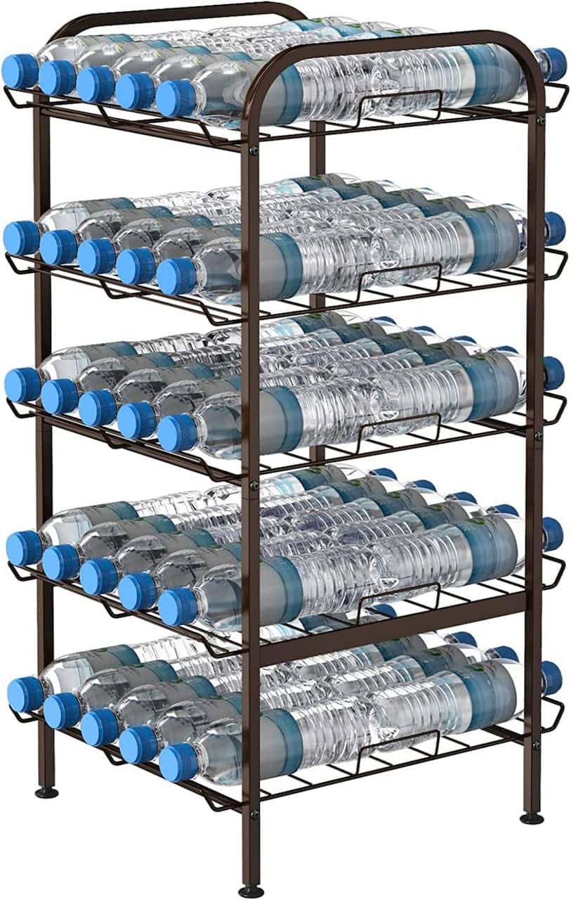 NEX™ 31" Black Freestanding 5-Tier Water Bottle Organizer